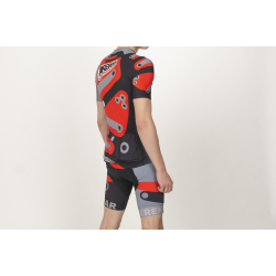 Tricou ciclism cu mânecă scurtă KEREKVAR EXPERT rosu