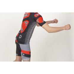 Tricou ciclism cu mânecă scurtă KEREKVAR EXPERT rosu